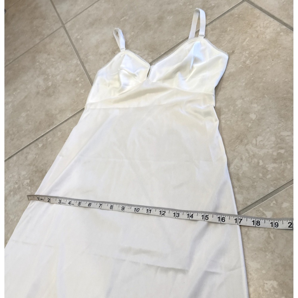 Vintage Sears "The Doesn't Slip" Formal Maxi Slip - Size 32 Small Lace Trim - Picture 6 of 8